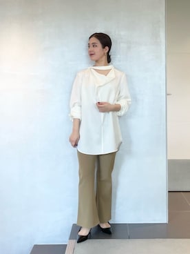 「COLUMN（コラム）のアイテム」を使った、ESTNATIONさん（レディース・148cm）の夏コーディネート