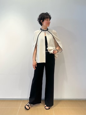 「ESTNATION（エストネーション）のアイテム（ニット/セーター）」を使った、ESTNATIONさん（レディース・166cm）の夏コーディネート