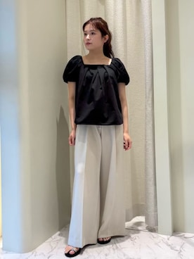 「COLUMN（コラム）のアイテム」を使った、ESTNATIONさん（レディース・156cm）の夏コーディネート