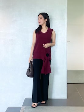 「COLUMN（コラム）のアイテム」を使った、ESTNATIONさん（レディース・148cm）の夏コーディネート