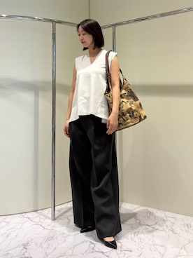 「ESTNATION（エストネーション）のアイテム（ニット/セーター）」を使った、ESTNATIONさん（レディース・165cm）の夏コーディネート