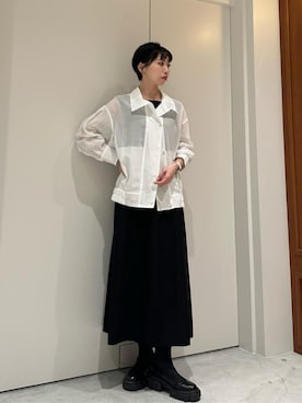 「COLUMN（コラム）のアイテム」を使った、ESTNATIONさん（レディース・166cm）の夏コーディネート