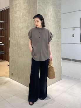 「COLUMN（コラム）のアイテム」を使った、ESTNATIONさん（レディース・157cm）の夏コーディネート