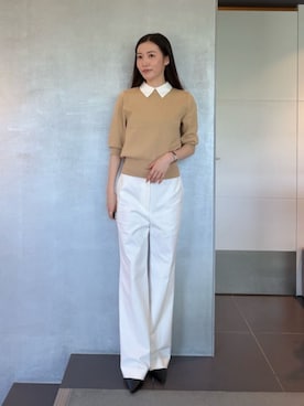 「COLUMN（コラム）のアイテム」を使った、ESTNATIONさん（レディース・163cm）の夏コーディネート