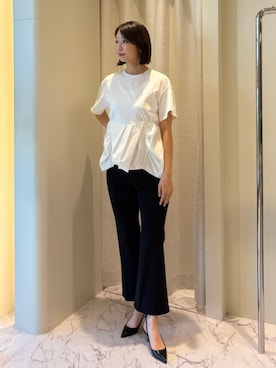 「COLUMN（コラム）のアイテム」を使った、ESTNATIONさん（レディース・165cm）の夏コーディネート