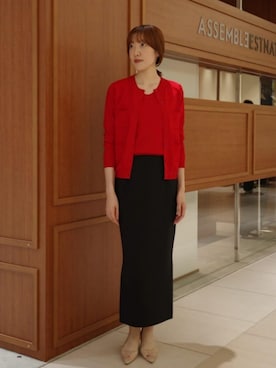 「ESTNATION（エストネーション）のアイテム（ニット/セーター）」を使った、ESTNATIONさん（レディース・165cm）の夏コーディネート