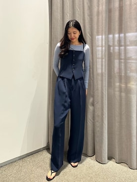 「UNUS（ユナス）のアイテム」を使った、ESTNATIONさん（レディース・166cm）の夏コーディネート