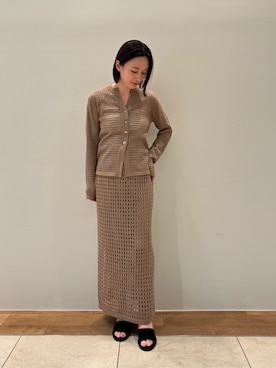 「COLUMN（コラム）のアイテム」を使った、ESTNATIONさん（レディース・155cm）の夏コーディネート