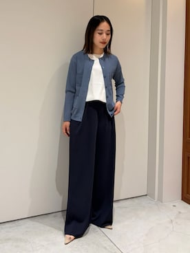 「ESTNATION（エストネーション）のアイテム（ニット/セーター）」を使った、ESTNATIONさん（レディース・154cm）の夏コーディネート