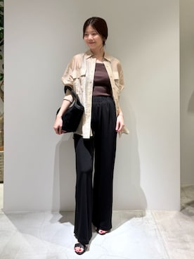 「COLUMN（コラム）のアイテム」を使った、ESTNATIONさん（レディース・160cm）の夏コーディネート