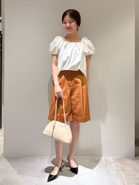 「COLUMN（コラム）のアイテム」を使った、ESTNATIONさん（レディース・160cm）の夏コーディネート
