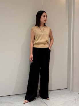 「ESTNATION（エストネーション）のアイテム（ニット/セーター）」を使った、ESTNATIONさん（レディース・154cm）の夏コーディネート