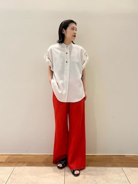 「COLUMN（コラム）のアイテム」を使った、ESTNATIONさん（レディース・157cm）の夏コーディネート
