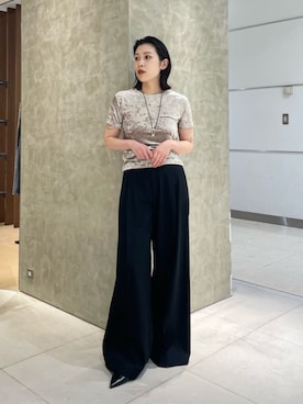 「COLUMN（コラム）のアイテム」を使った、ESTNATIONさん（レディース・157cm）の夏コーディネート