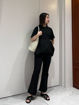 「COLUMN（コラム）のアイテム」を使った、ESTNATIONさん（レディース・154cm）の夏コーディネート