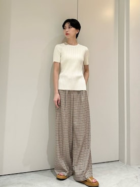 「白トップス」｜ESTNATIONさん（レディース・166cm）の夏コーディネート