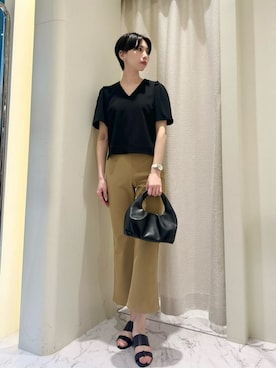 「COLUMN（コラム）のアイテム」を使った、ESTNATIONさん（レディース・166cm）の夏コーディネート