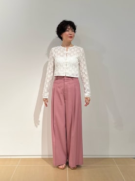 「COLUMN（コラム）のアイテム」を使った、ESTNATIONさん（レディース・166cm）の夏コーディネート
