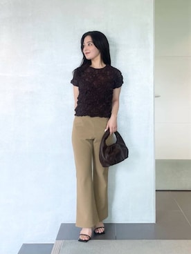 「COLUMN（コラム）のアイテム」を使った、ESTNATIONさん（レディース・148cm）の夏コーディネート