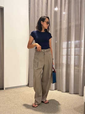 「COLUMN（コラム）のアイテム」を使った、ESTNATIONさん（レディース・164cm）の夏コーディネート