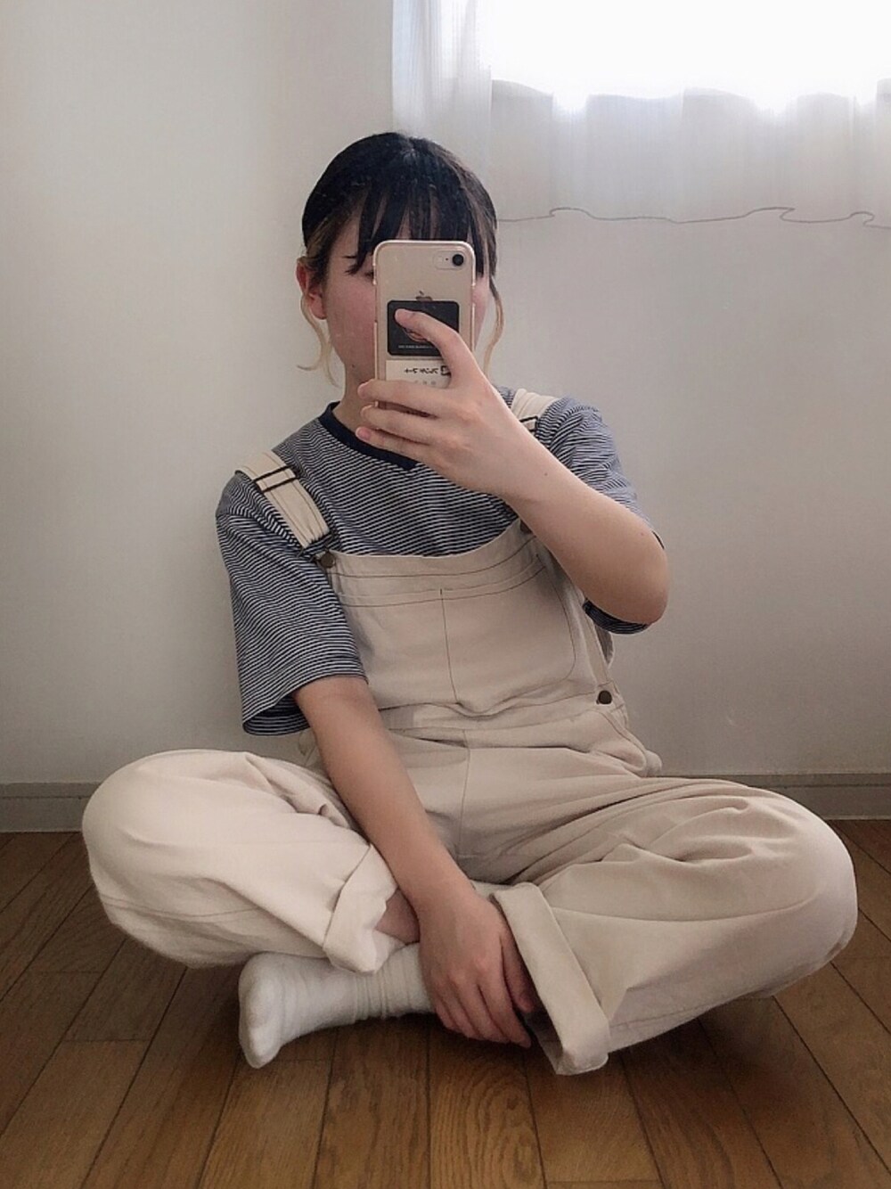 「古着、古着MIX、古着コーデ、古着好きな人と繋がりたい、メンズライク、メンズライクコーデ、メンズライク女子、古着女子、夏コーデ、今日のコーデ、低身長、低身長コーデ、低身長女子」｜「古着のアイテム（Tシャツ/カットソー、ブルー系）」を使った、uiuiさん（レディース・155cm）の夏コーディネートの1枚目の写真