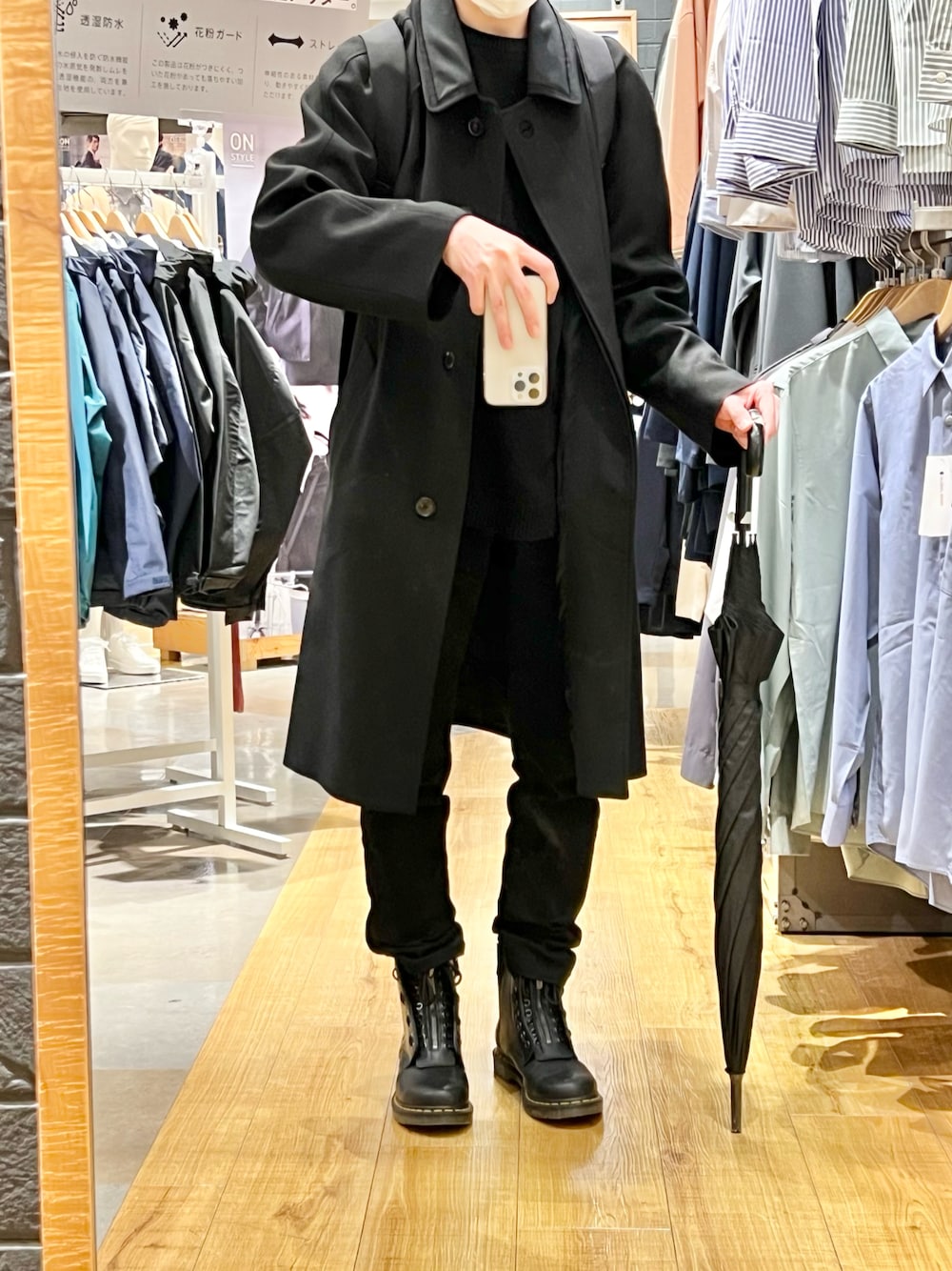 Maison Margielaのステンカラーコートを使ったメンズ人気