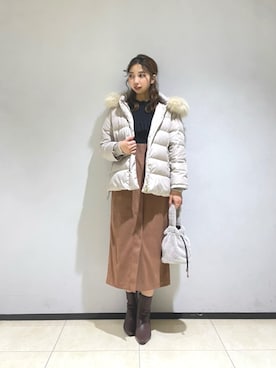 「Te chichi（テチチ）のアイテム（ダウンジャケット/コート）」を使った、Ohmoriさん（レディース・162cm）の秋コーディネート