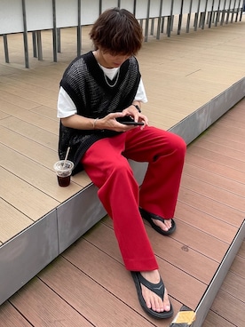 「FACTOTUM（ファクトタム）のアイテム（アクセサリー）」を使った、まつお。さん（メンズ・173cm）の夏コーディネート