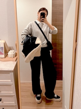 「Acne Studios（アクネストゥディオズ）のアイテム（ジャケット/アウター）」を使った、perriさん（レディース・165cm）の冬コーディネート