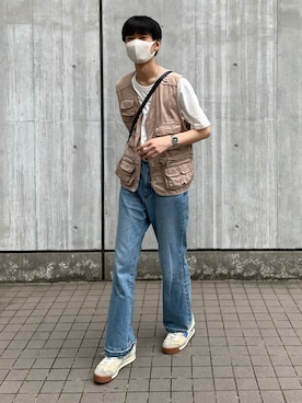 「ADER error（アーダーエラー）のアイテム（シューズ）」を使った、田中さん（メンズ・177cm）の夏コーディネート