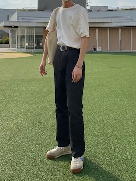 「ADER error（アーダーエラー）のアイテム（シューズ）」を使った、田中さん（メンズ・177cm）の夏コーディネート