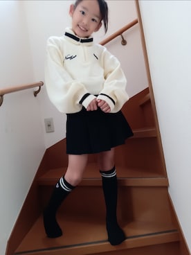 「アイテム（ニット/セーター）」を使った、一姫二太郎★★さん（キッズ・120cm）の秋コーディネート