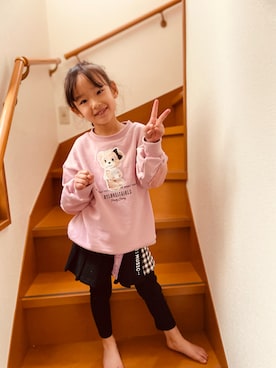 「アイテム（スウェット）」を使った、一姫二太郎★★さん（キッズ・110cm）の冬コーディネート