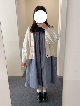 「大学生コーデ」｜「アイテム（ワンピース）」を使った、さえさん（レディース・162cm）の秋コーディネート