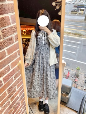 「大学生コーデ」｜「アイテム（ワンピース）」を使った、さえさん（レディース・162cm）の秋コーディネート