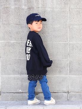 「MAKE YOUR DAY（メイクユアデイ）のアイテム」を使った、yuto@airiさん（キッズ・100cm）の秋コーディネート