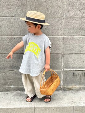 「COOLなこのコが仲間入り」｜「アイテム（その他）」を使った、yuto@airiさん（キッズ・90cm）の夏コーディネート