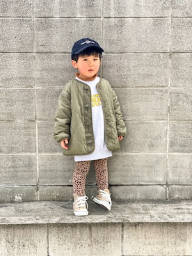 「アイテム（モッズコート）」を使った、yuto@airiさん（キッズ・90cm）の冬コーディネート