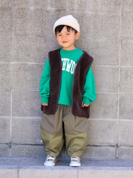 「GENERATOR（ジェネレーター）のアイテム」を使った、yuto@airiさん（キッズ・100cm）の秋コーディネート