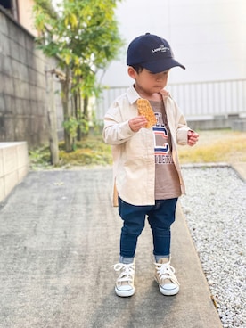 「quoti use fith（クゥオティ　ユース　フィス）のアイテム」を使った、yuto@airiさん（キッズ・90cm）の秋コーディネート