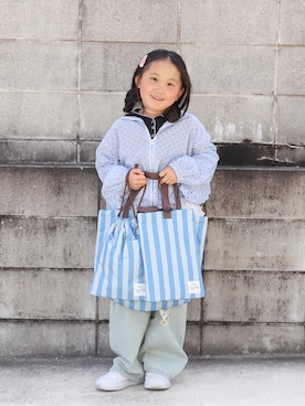 「CIAOPANIC TYPY（チャオパニックティピー）のアイテム（ジャケット/アウター）」を使った、yuto@airiさん（キッズ・110cm）の春コーディネート