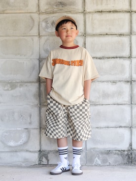 「p.premier（ピードットプルミエ）のアイテム」を使った、yuto@airiさん（キッズ・126cm）の春コーディネート