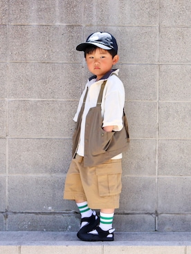 「ABC-MART（エービーシーマート）のアイテム」を使った、yuto@airiさん（キッズ・100cm）の春コーディネート