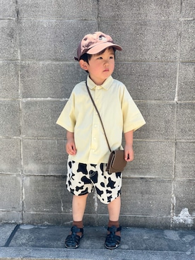 「Birthday（バースデイ）のアイテム（帽子）」を使った、yuto@airiさん（キッズ・100cm）の春コーディネート