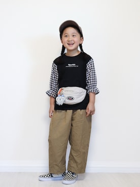 「CIAOPANIC TYPY（チャオパニックティピー）のアイテム（帽子）」を使った、yuto@airiさん（キッズ・110cm）の秋コーディネート