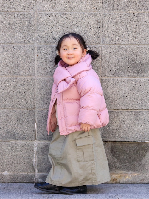 セール】【万能アウター】マフラー付きパフジャケット（ブルゾン