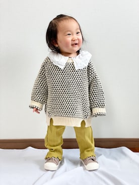 「Ocean&Ground（オーシャン&グラウンド）のアイテム」を使った、yuto@airiさん（キッズ・90cm）の冬コーディネート