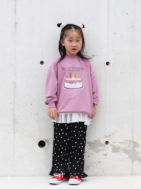 「アイテム（スニーカー）」を使った、yuto@airiさん（キッズ・110cm）の秋コーディネート