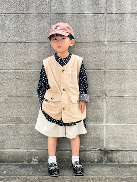 「aimoha（アイモハ）のアイテム」を使った、yuto@airiさん（キッズ・100cm）の秋コーディネート