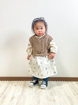 「quoti use fith（クゥオティ　ユース　フィス）のアイテム」を使った、yuto@airiさん（キッズ・90cm）の冬コーディネート